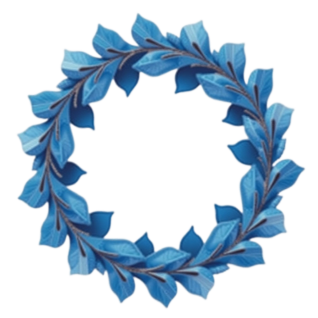 Blue Leaf Wreath